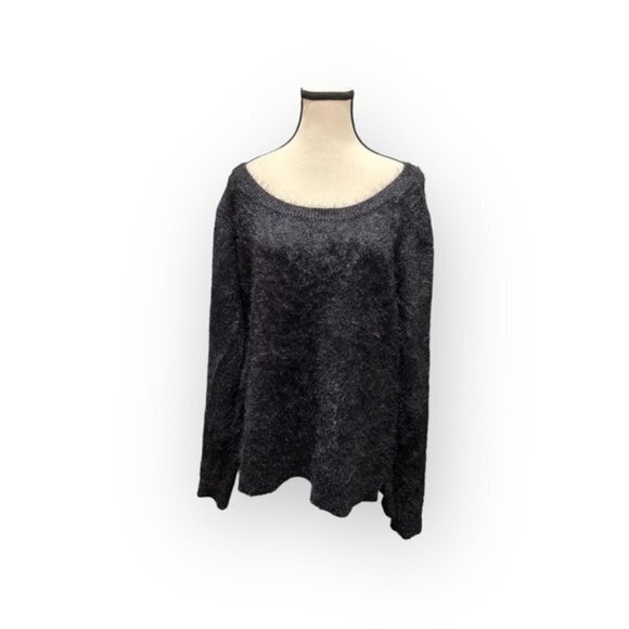 Women’s Becxy B 90’s Style Fuzzy Furry Sweater L Oversized - Picture 1 of 11